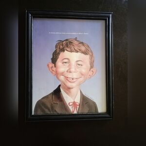 Vintage Framed Mad Magazine Portrait By Norman Mingo